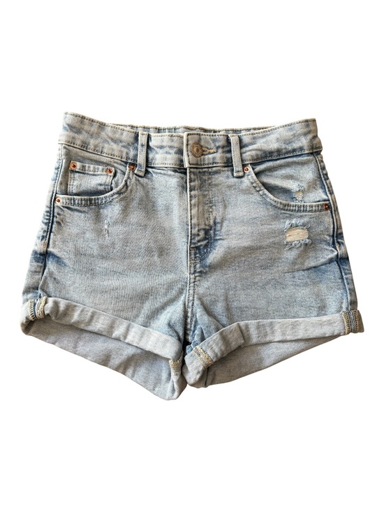Bershka Pants - Bershka 2 Y2K light wash denim micro short shorts biker grunge high rise